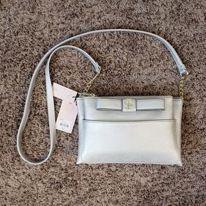 NWT Juicy Couture Silver Double Bag Crossbody